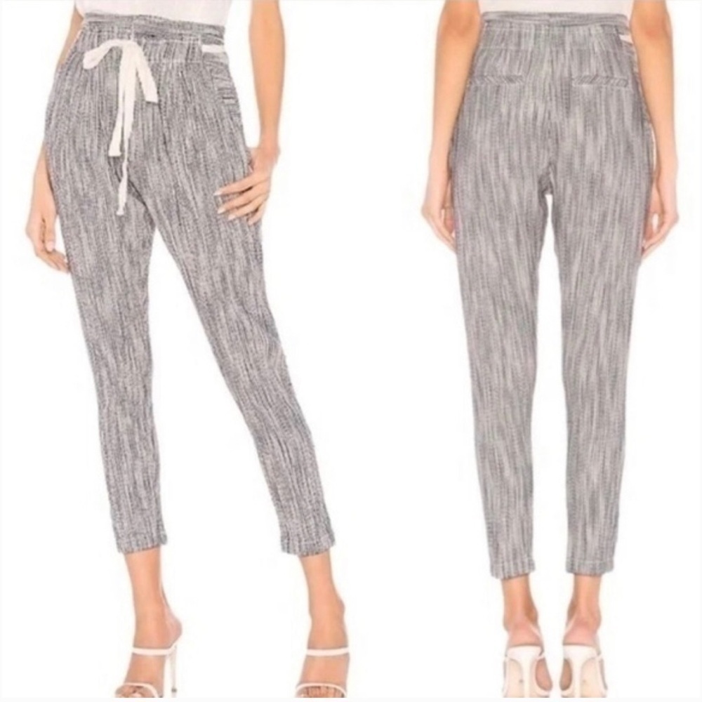 Free People Revolve Light At Sunrise Pant Tapered Ankle Indigo Stripe Size 2